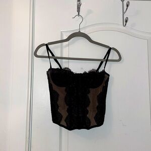 URBAN OUTFITTERS BLACK CORSET